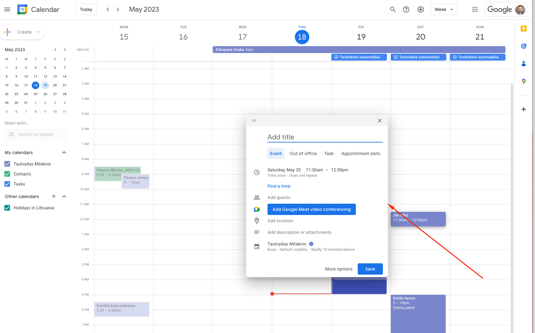 Kaip naudotis Google Calendar
