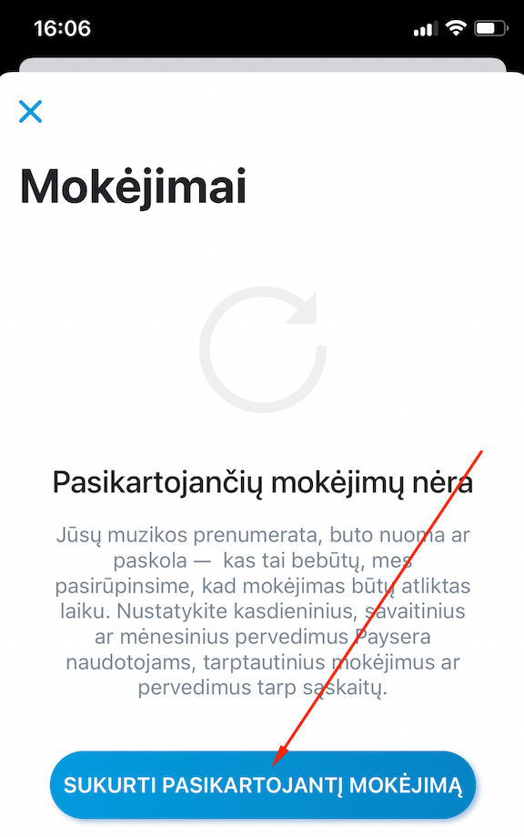 Paysera periodinis mokėjimas pasikartojantis mokėjimas