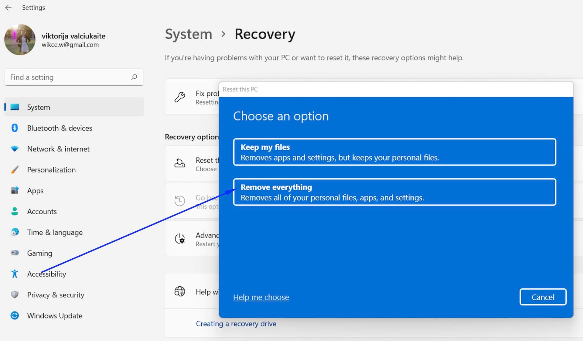 Windows Reset PC kaip atlikti duomenų ištrynimas