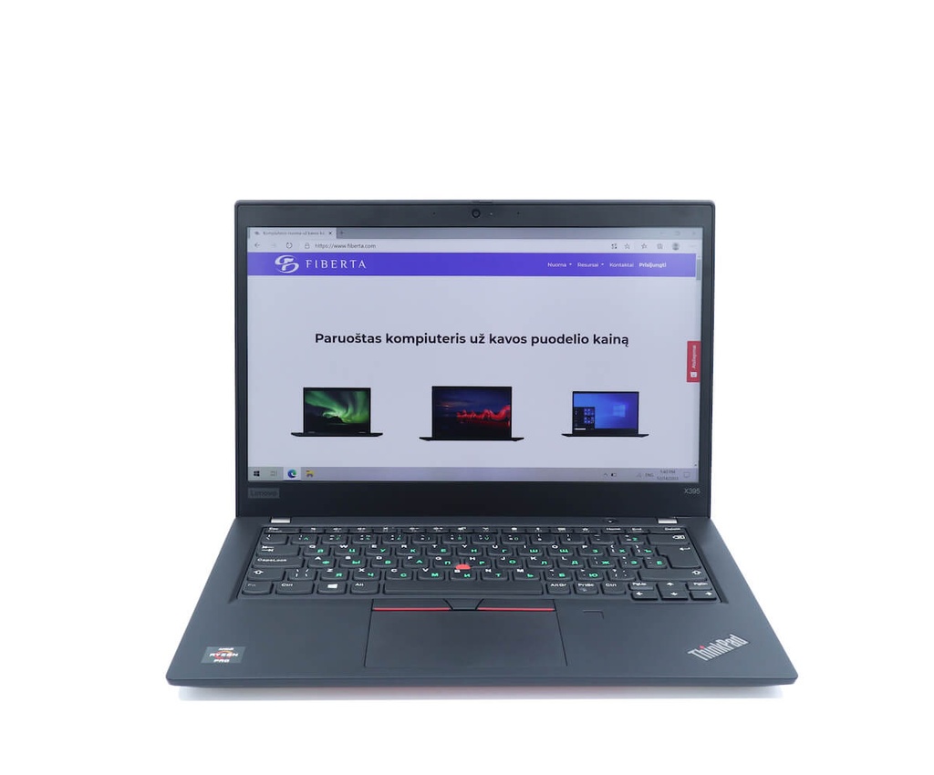 Nuoma Lenovo Thinkpad X395 | 13.3" (1920x1080) | AMD Ryzen 5 PRO 3500U | 8 GB RAM | 256 GB NVMe SSD | Radeon Vega 8 | Windows 10 Home | Black